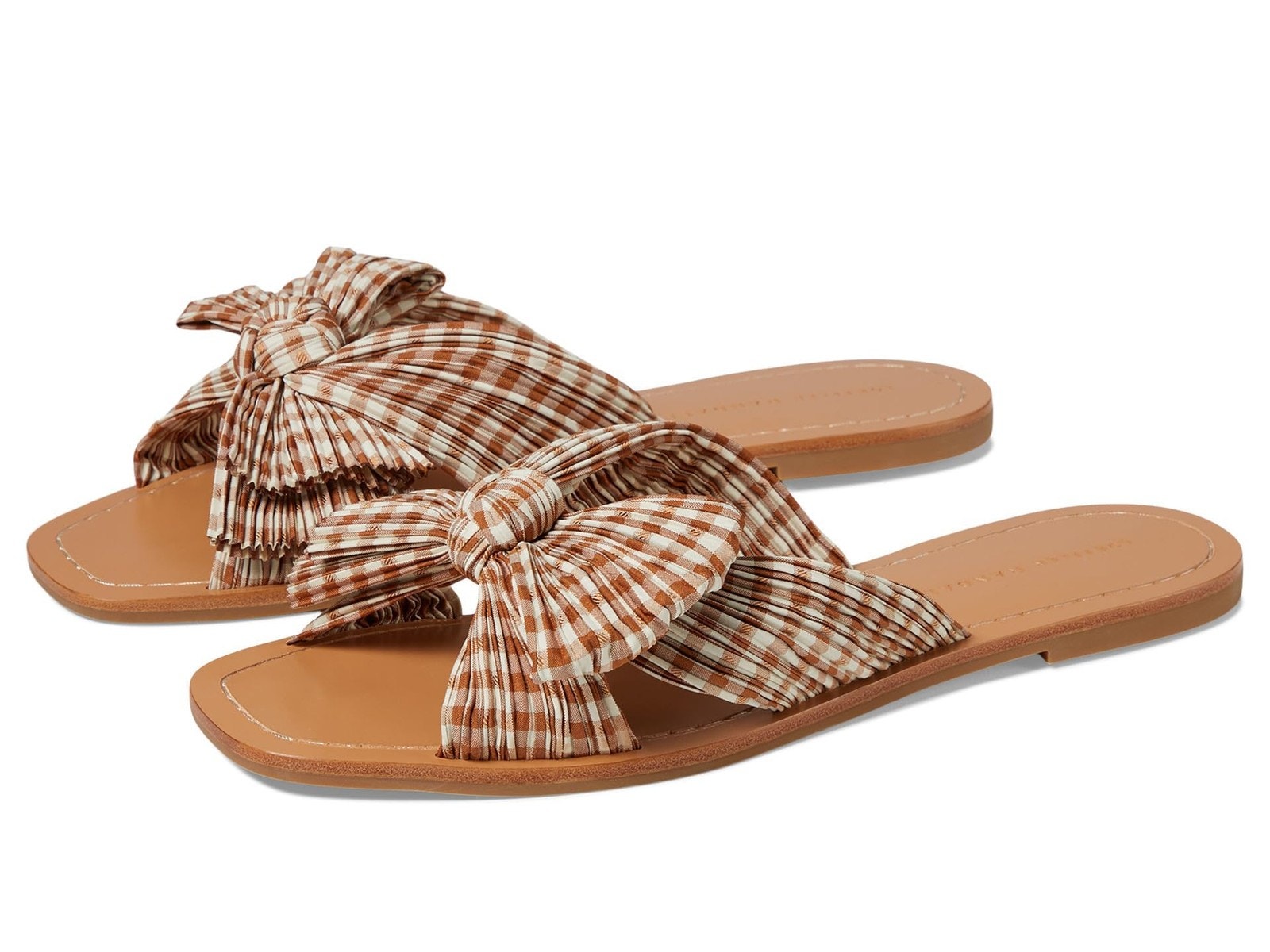 Loeffler Randall Womens Rima Brown Gingham 10 M Shoes